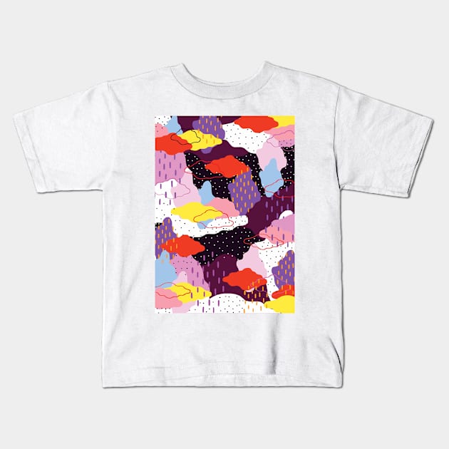 Purple Winter Kids T-Shirt by saif